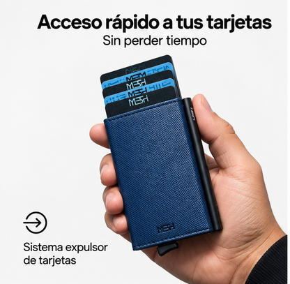 Billetera/ Tarjetero Deluxe - Azul
