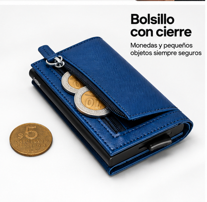 Billetera/ Tarjetero Deluxe - Azul