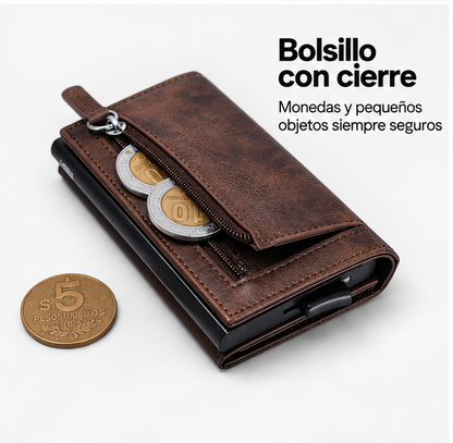 Billetera/ Tarjetero Deluxe - Café