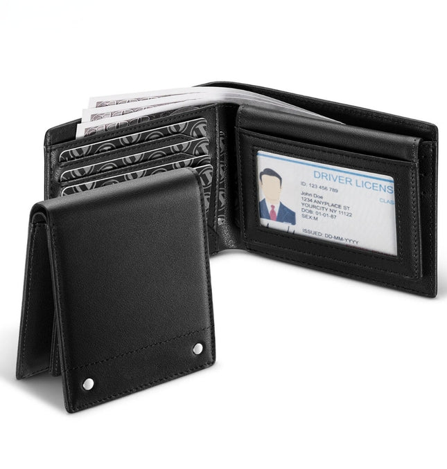 Billetera Tradicional Anti clonación de Cuero Genuino (Varios Colores)