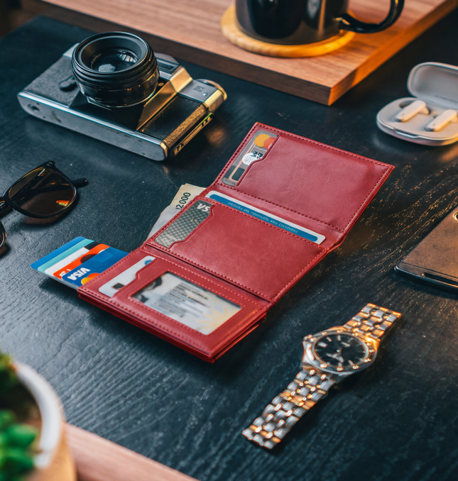 Billetera/ Tarjetero Noble (ROJO)