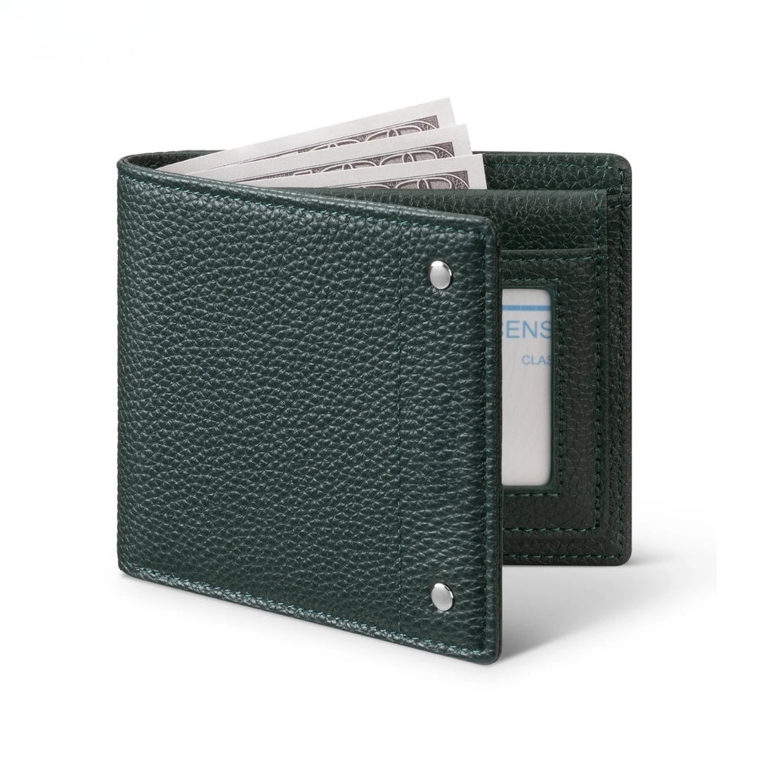 Billetera Tradicional Anti clonación de Cuero Genuino (Varios Colores)