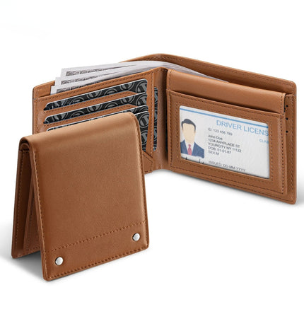Billetera Tradicional Anti clonación de Cuero Genuino (Varios Colores)