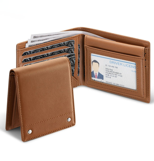 Billetera Tradicional Anti clonación de Cuero Genuino (Varios Colores)