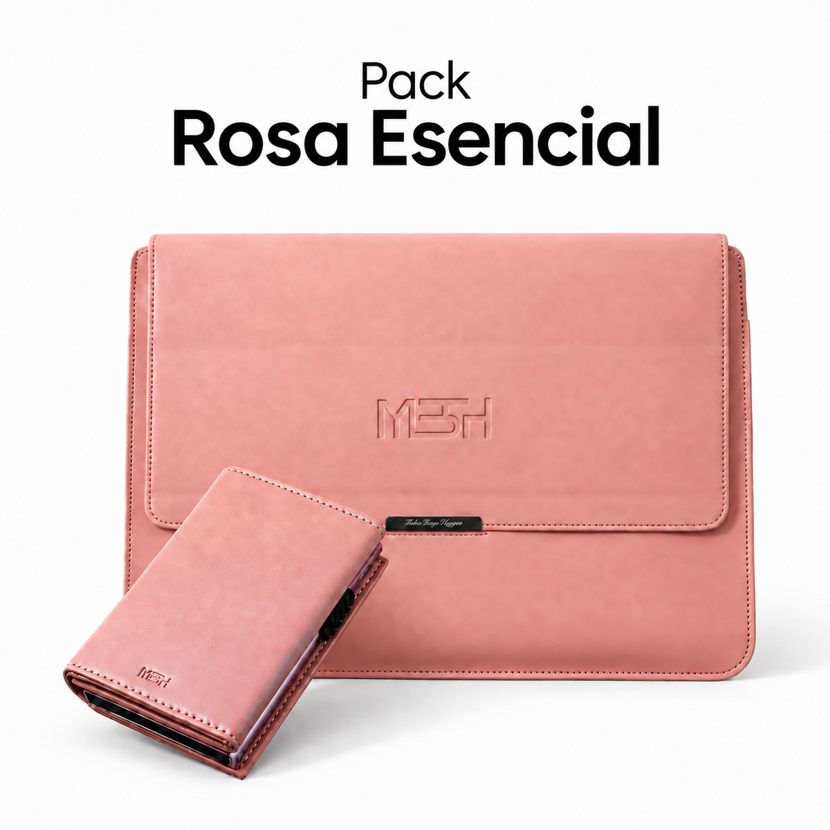 Pack Rosa Esencial - Funda Notebook + Billetera Noble