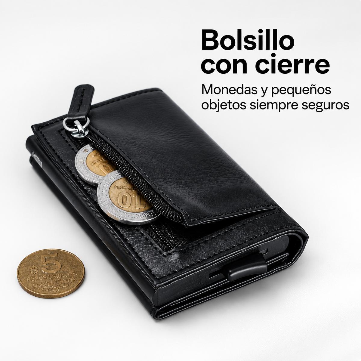 Billetera/ Tarjetero Deluxe - Negro