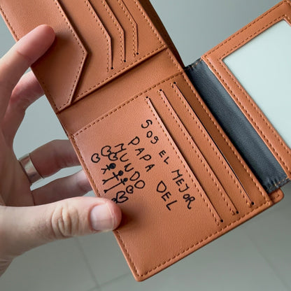 Billetera Tarjetero RUSTICO / Cuero Genuino (Marrón)