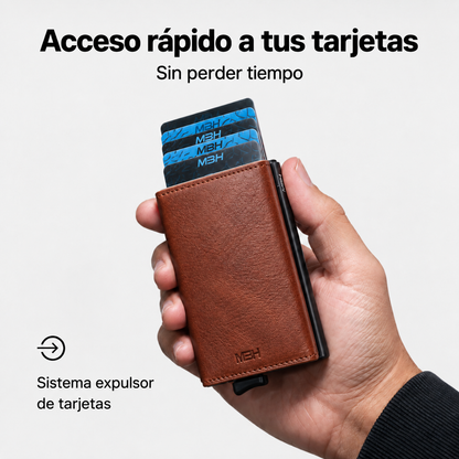 Billetera/ Tarjetero Deluxe - Marrón Claro