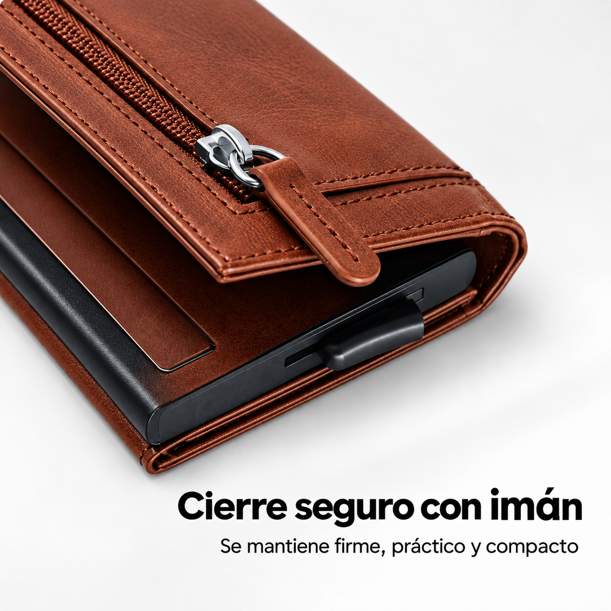 Billetera/ Tarjetero Deluxe - Marrón Claro