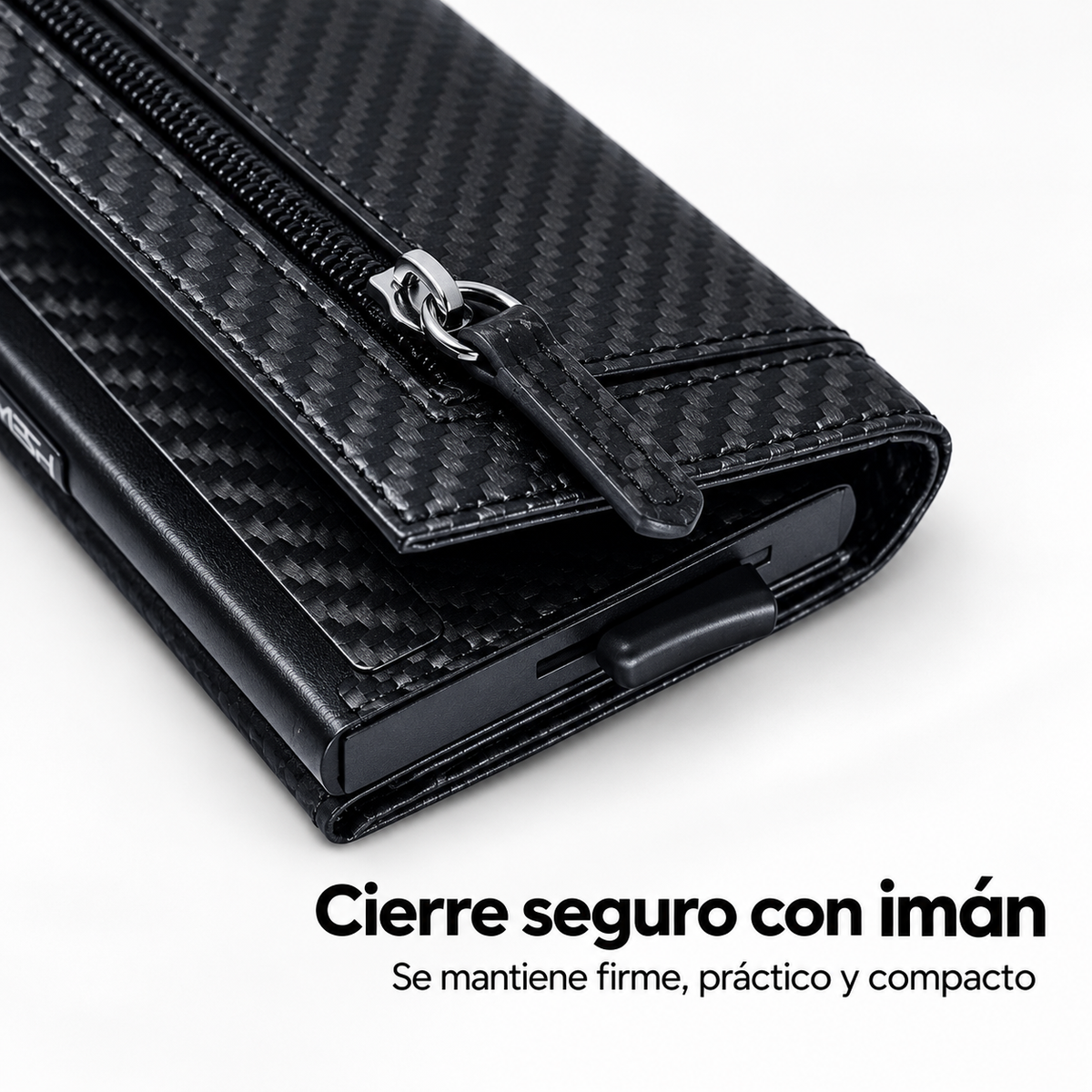 Billetera/ Tarjetero Deluxe - Negro Fibra de Carbono