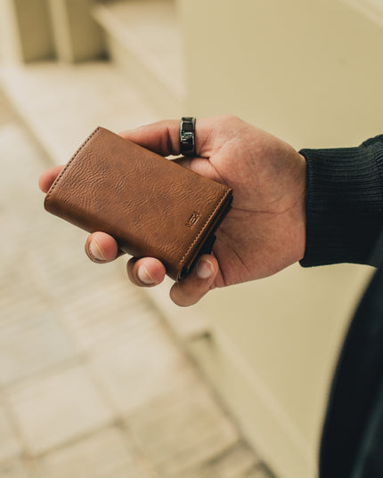 Billetera/ Tarjetero Deluxe - Marrón Claro