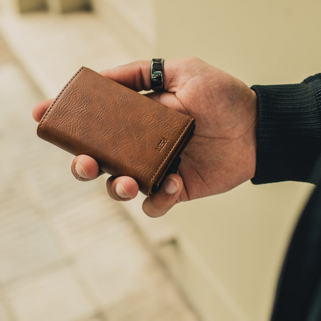 Billetera/ Tarjetero Deluxe - Marrón Claro
