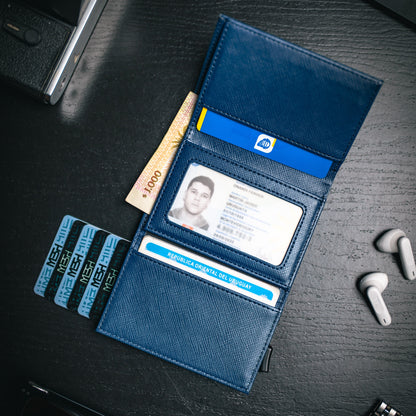 Billetera/ Tarjetero Deluxe - Azul