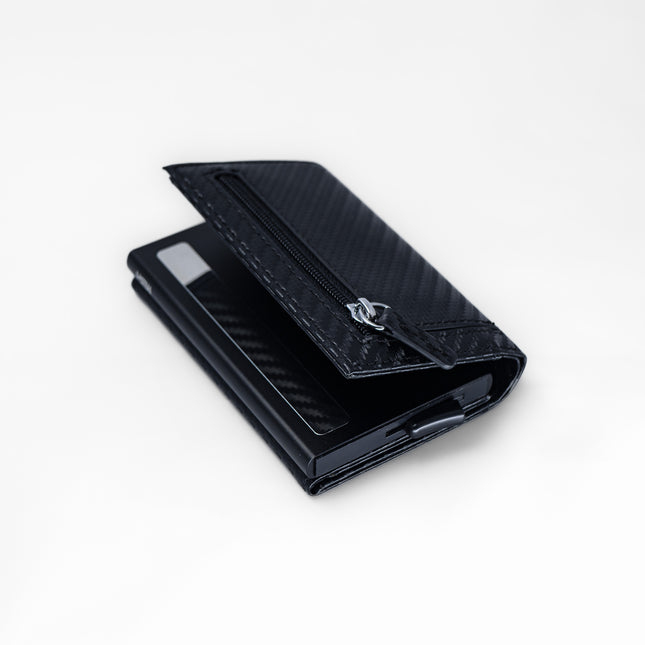 Billetera/ Tarjetero Deluxe - Negro Fibra de Carbono