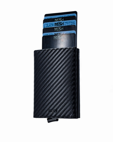 Billetera/ Tarjetero Deluxe - Negro Fibra de Carbono