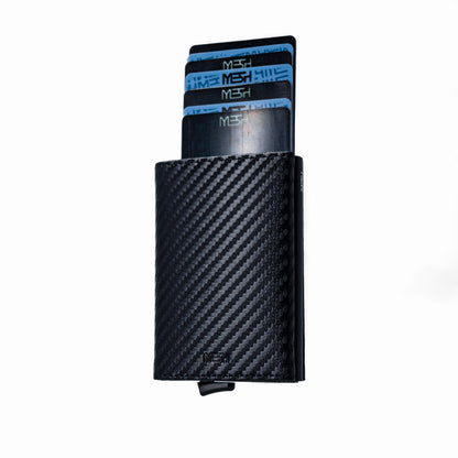 Billetera/ Tarjetero Deluxe - Negro Fibra de Carbono