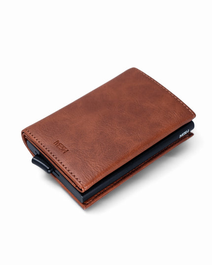 Billetera/ Tarjetero Deluxe - Marrón Claro